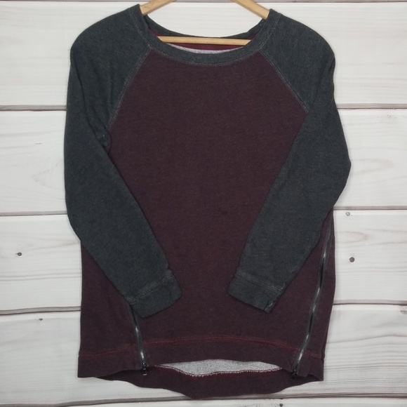 Lou & Grey Tops - Lou & Grey Zippered Crewneck Sweatshirt Size M